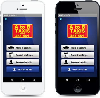 A to B Taxis mobile app